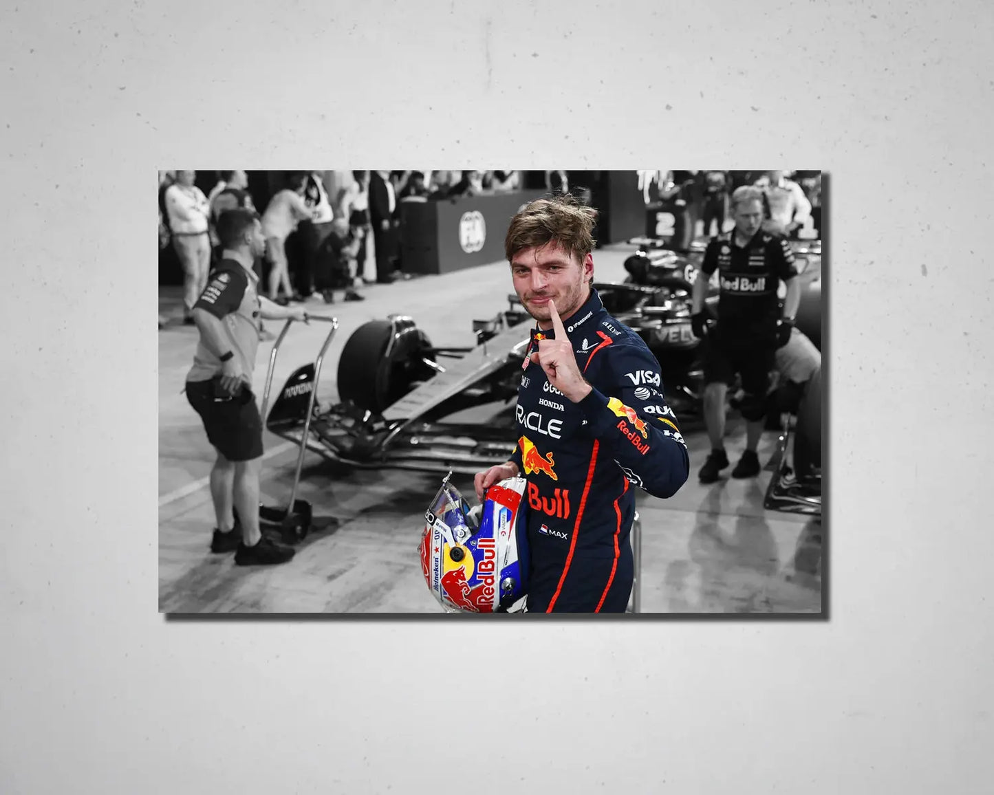 Arte en lienzo en blanco y negro de Dale Earnhardt