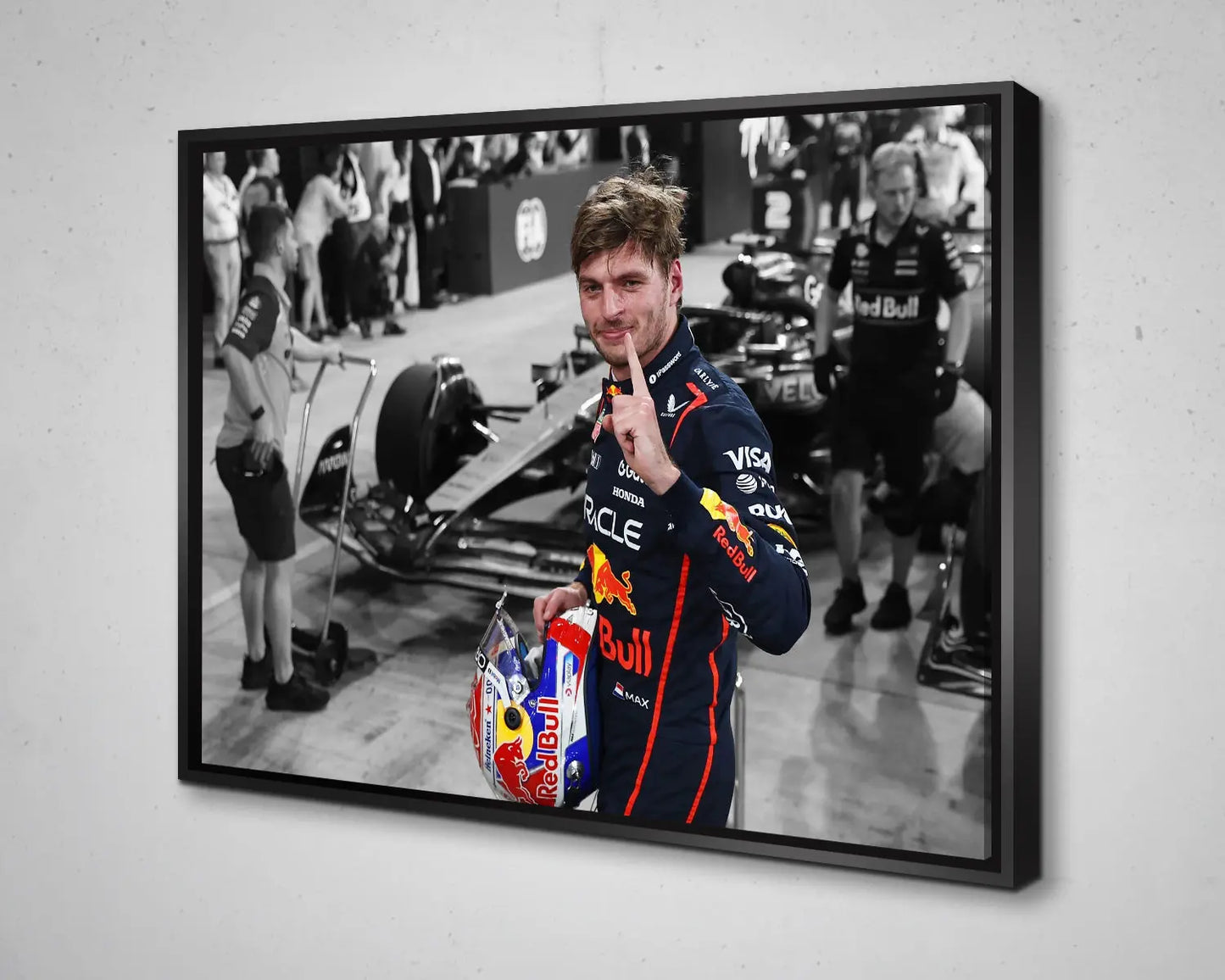 Arte en lienzo en blanco y negro de Dale Earnhardt