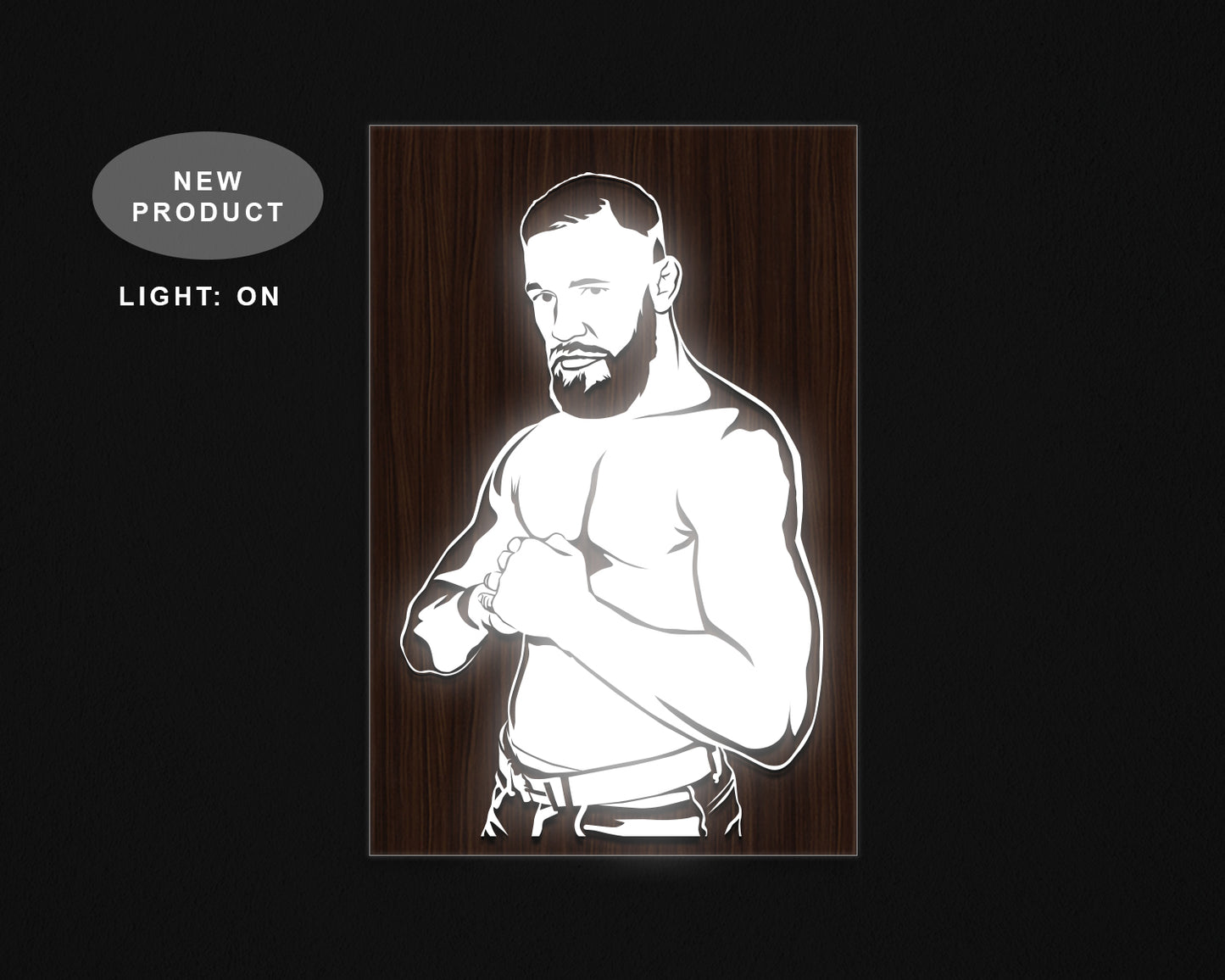 Conor McGregor LED Wooden Decal