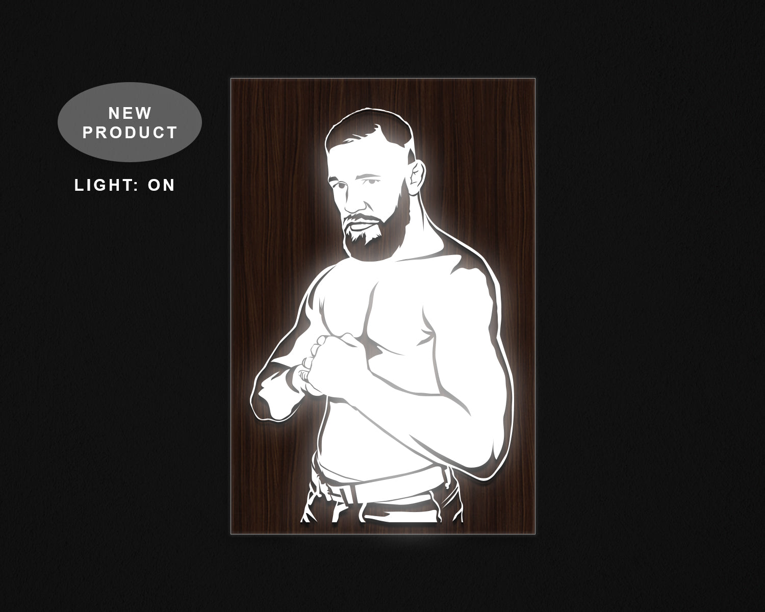 Conor McGregor LED Wooden Decal
