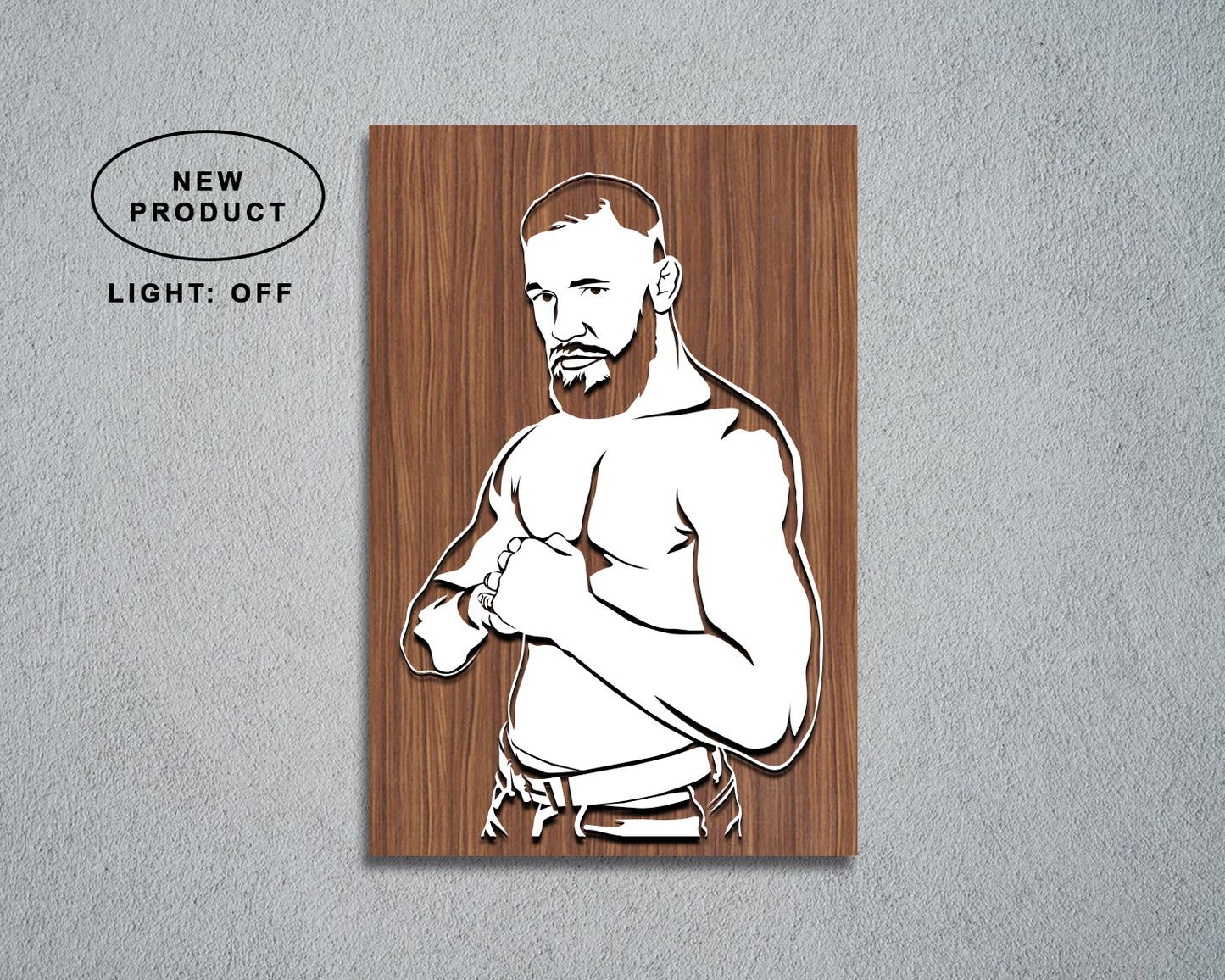 Conor McGregor LED Wooden Decal