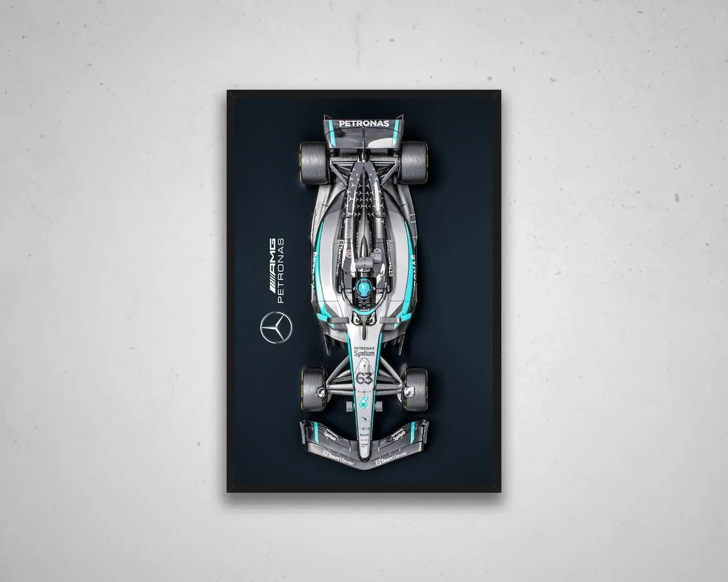 Mercedes F1 W16 2025 Wall Art