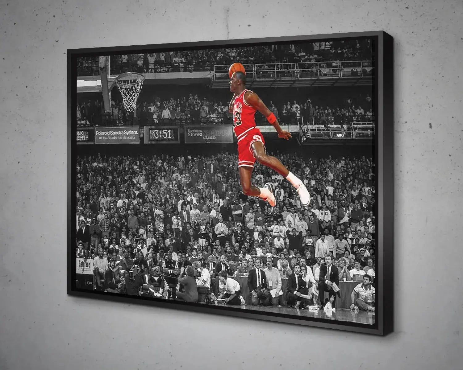 Michael Jordan Black & White Canvas Art