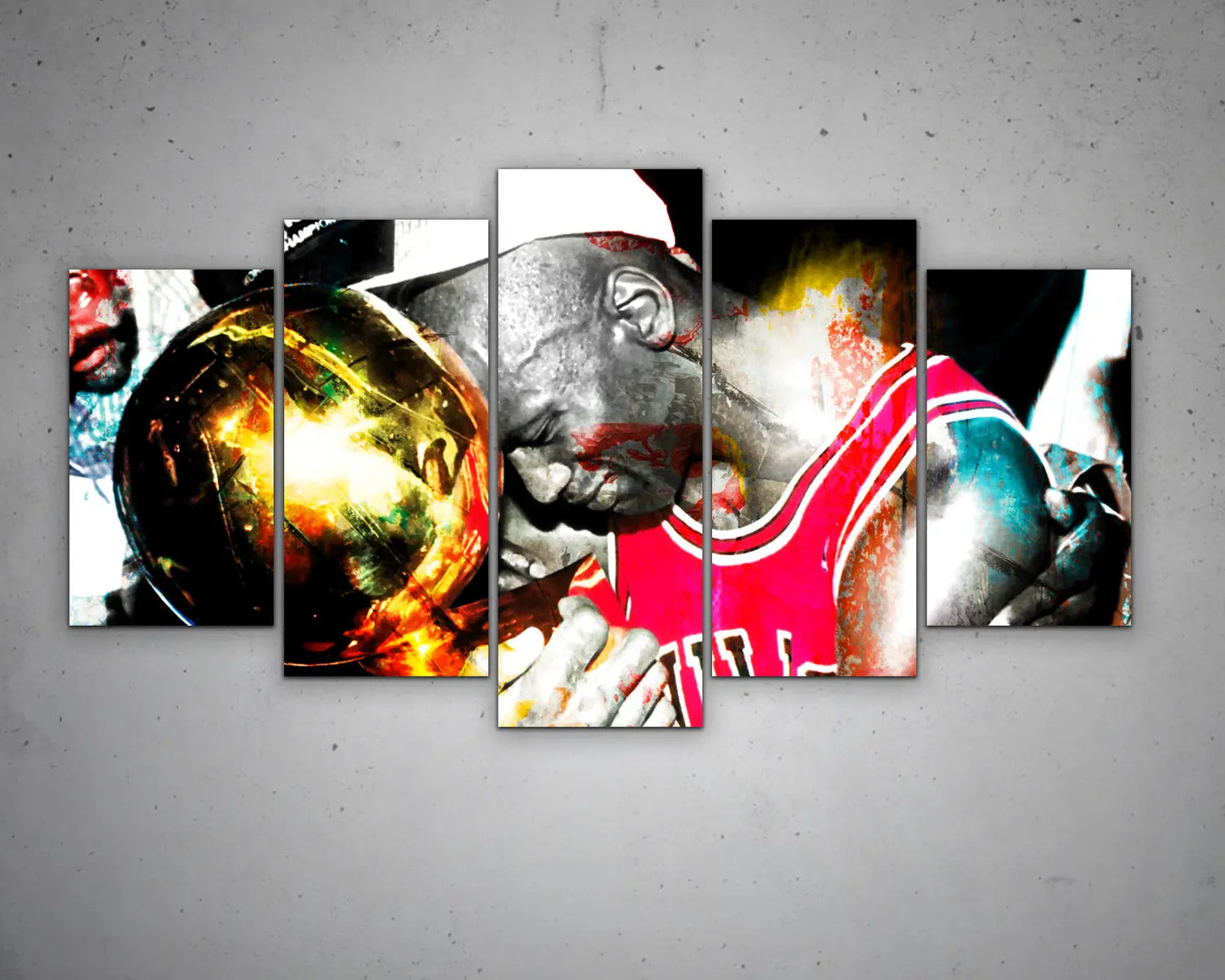 Michael Jordan Multicolour Wall Art