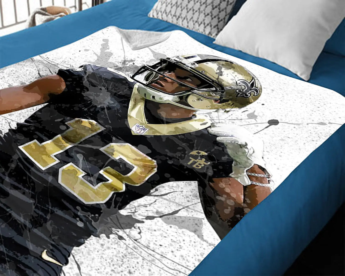 Michael Thomas Splash Effect Fleece Blanket
