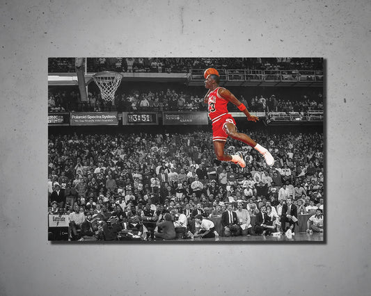 Michael Jordan Black & White Canvas Art