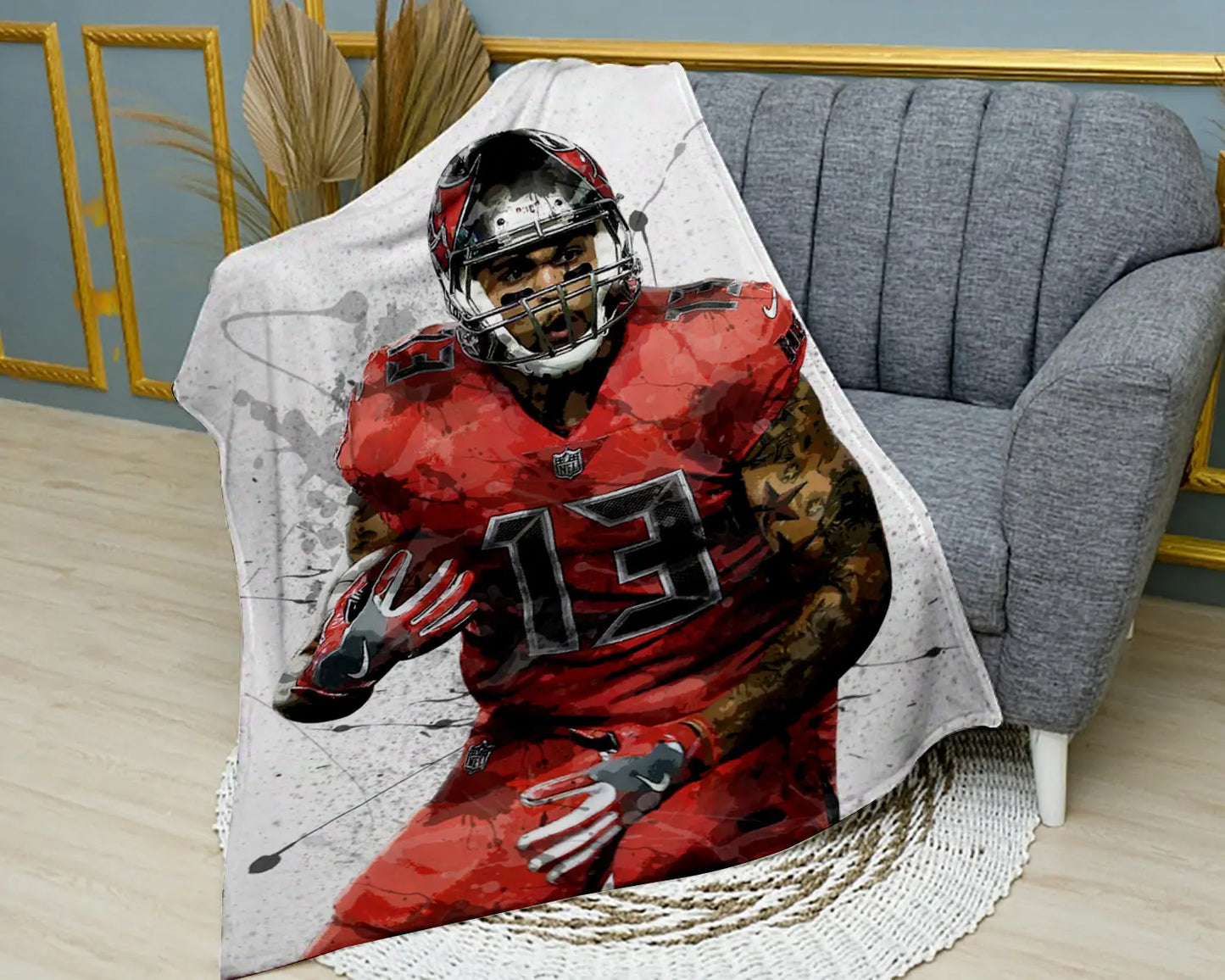 Mike Evans Splash Effect Fleece Blanket