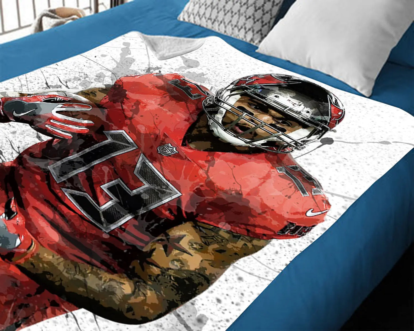 Mike Evans Splash Effect Fleece Blanket