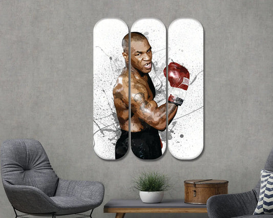 Arte mural de patineta acrílica de Mike Tyson