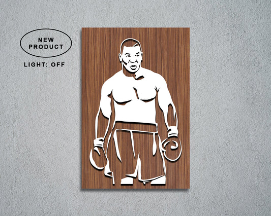 Mike Tyson LED Wooden Decal