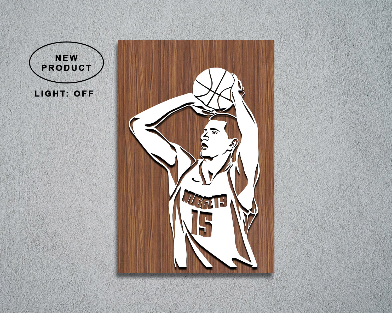 Nikola Jokic LED Wooden Decal