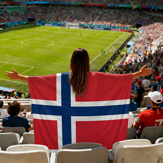 Norway Flag Body Cape with Sleeves