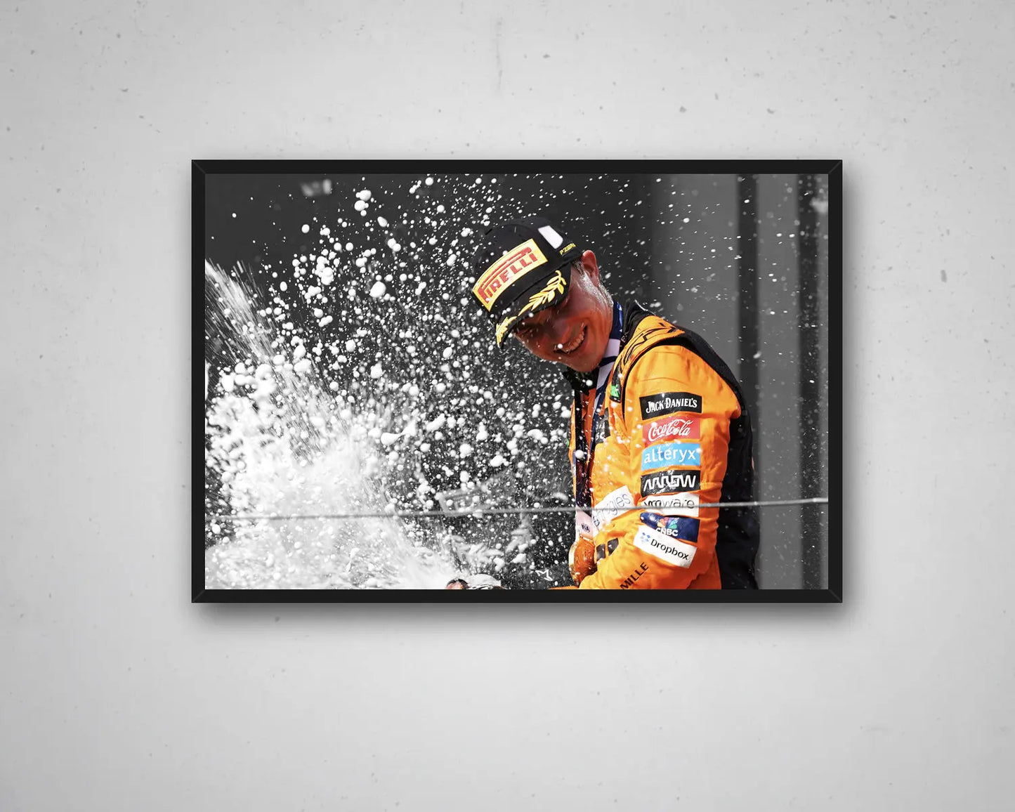 Arte en lienzo en blanco y negro de Dale Earnhardt