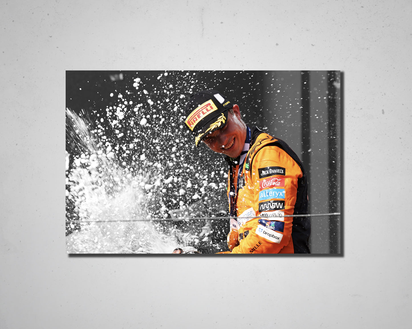 Arte en lienzo en blanco y negro de Dale Earnhardt