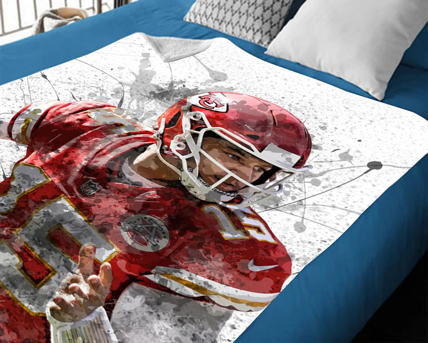 Patrick Mahomes Splash Effect Fleece Blanket