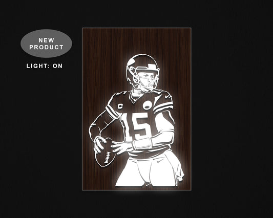 Patrick Mahomes LED Wooden Decal
