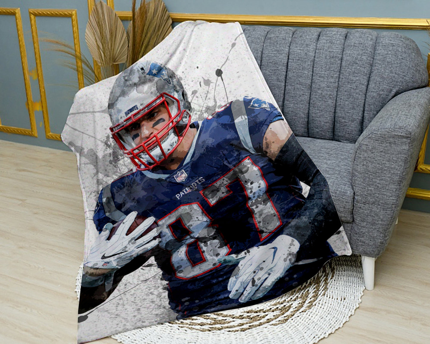 Rob Gronkowski Splash Effect Fleece Blanket