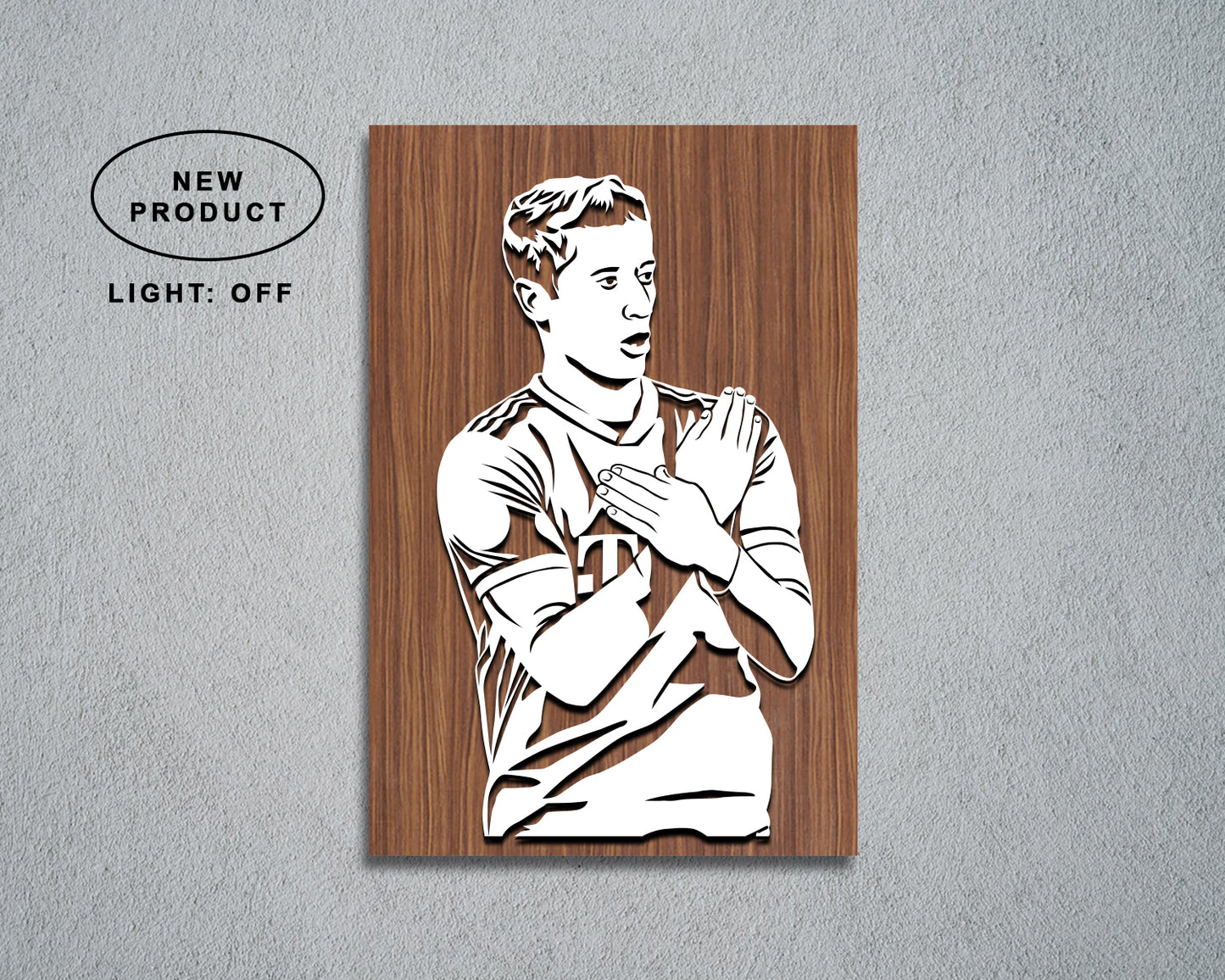 Robert Lewandowski LED Wooden Decal