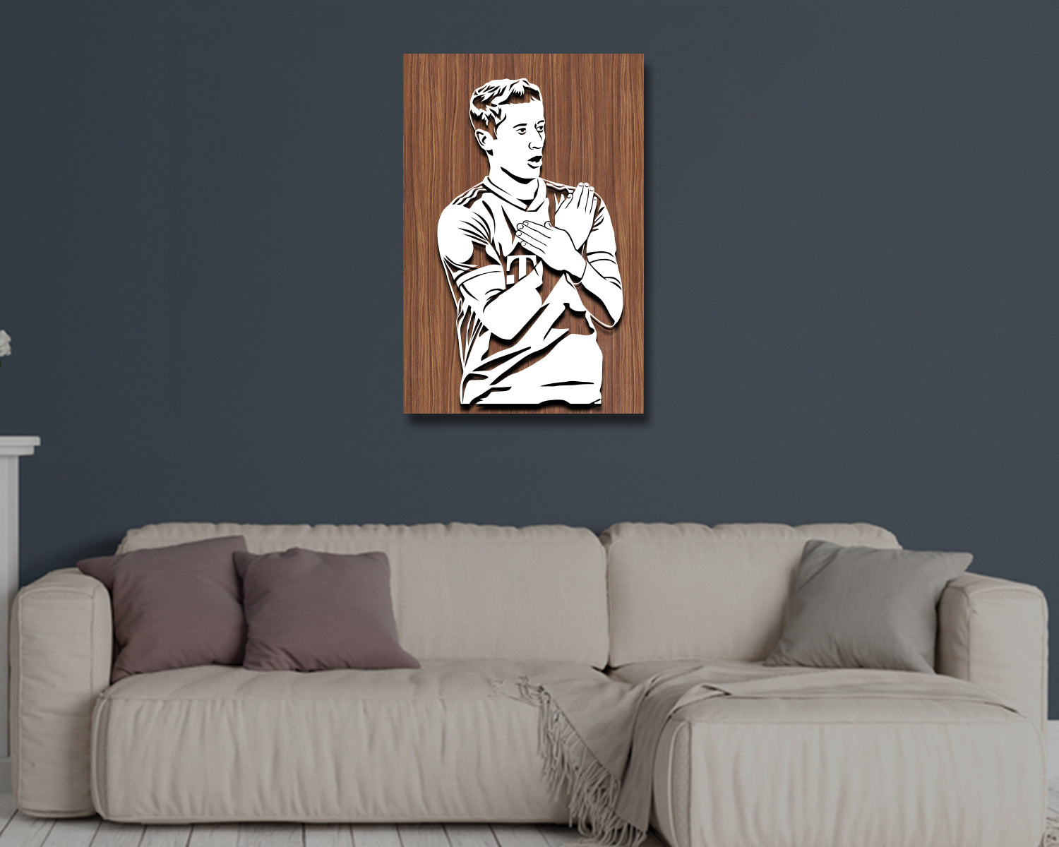 Robert Lewandowski LED Wooden Decal