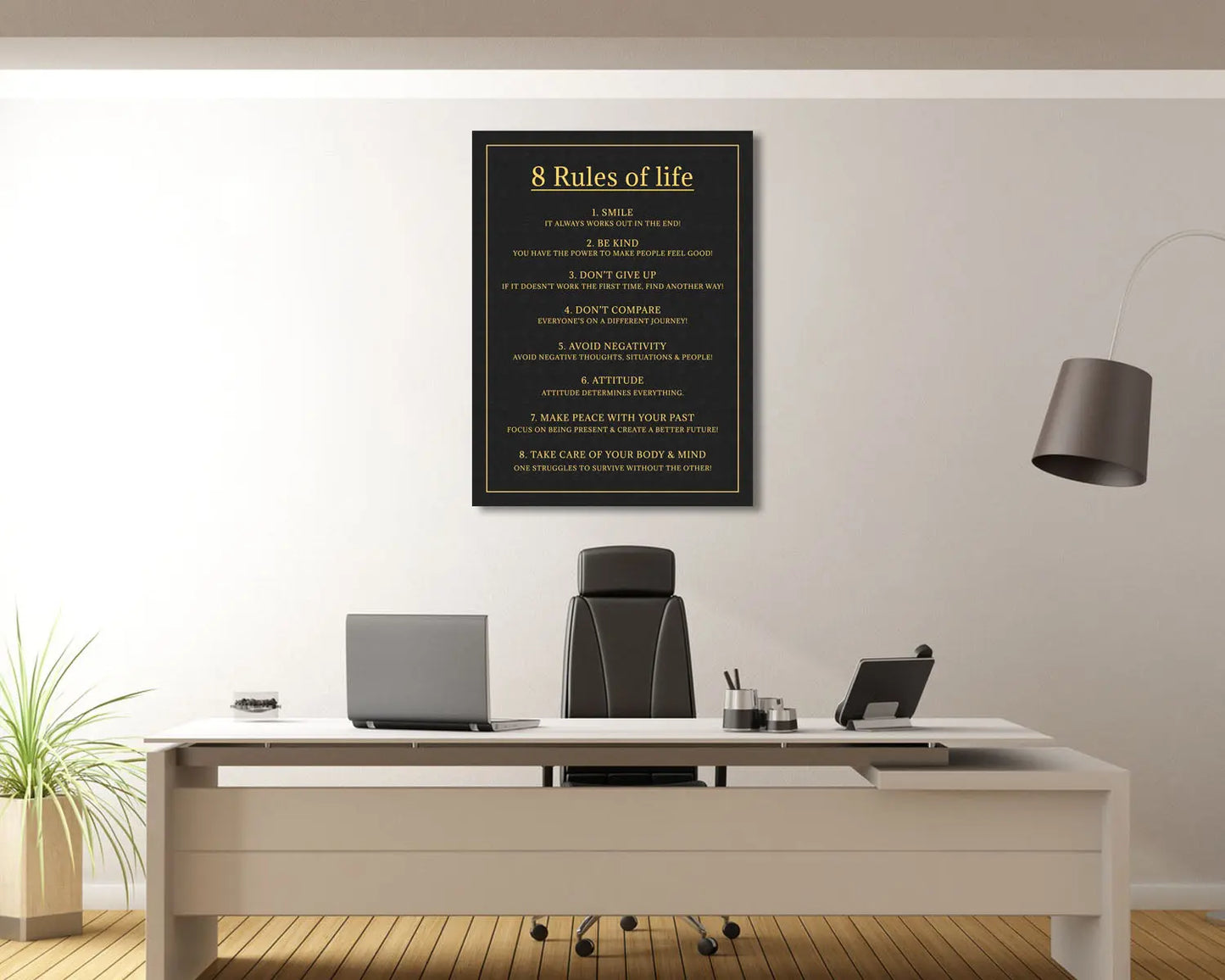Rules of Life Canvas Wall Art