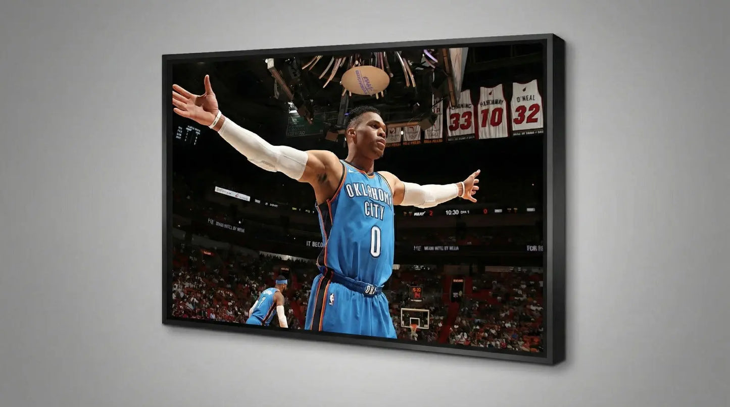 Russell Westbrook Oklahoma City Canvas Wall Art