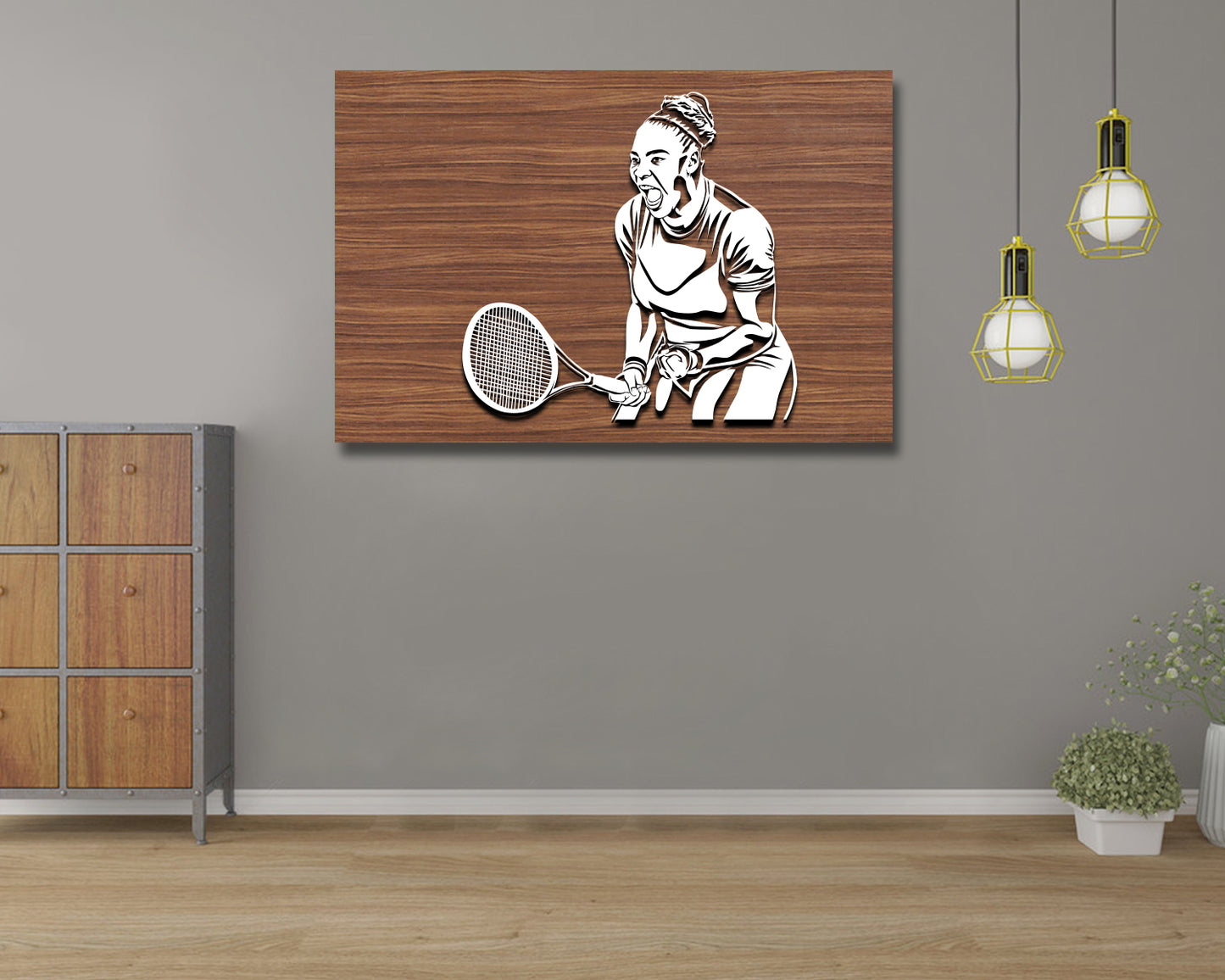 Serena Williams LED Wooden Decal