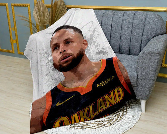 Stephen Curry Splash Effect Fleece Blanket