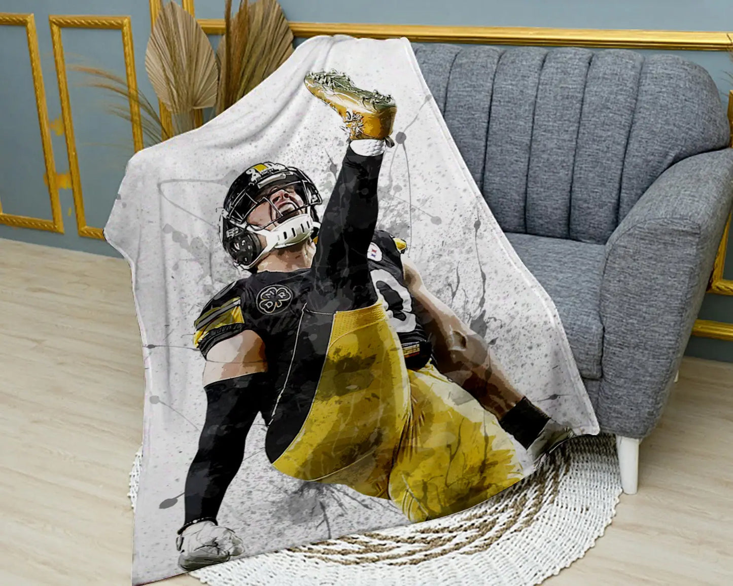 T. J. Watt Splash Effect Fleece Blanket