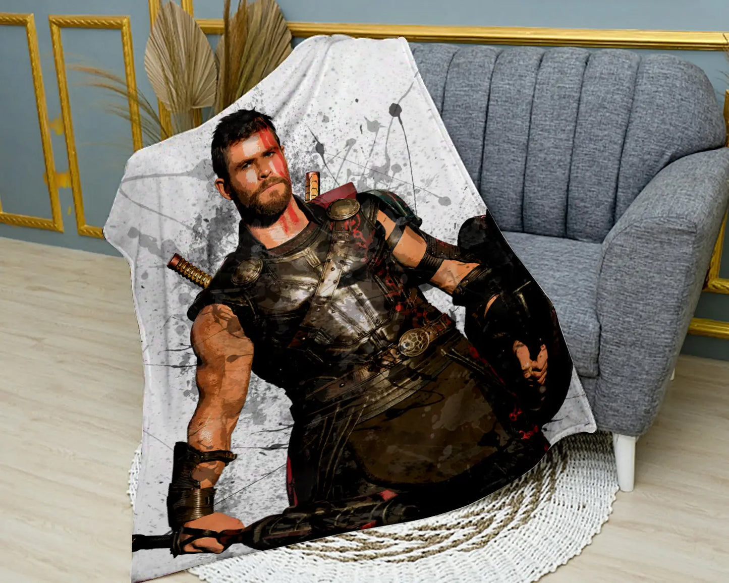 Manta polar con efecto salpicadura de Thor