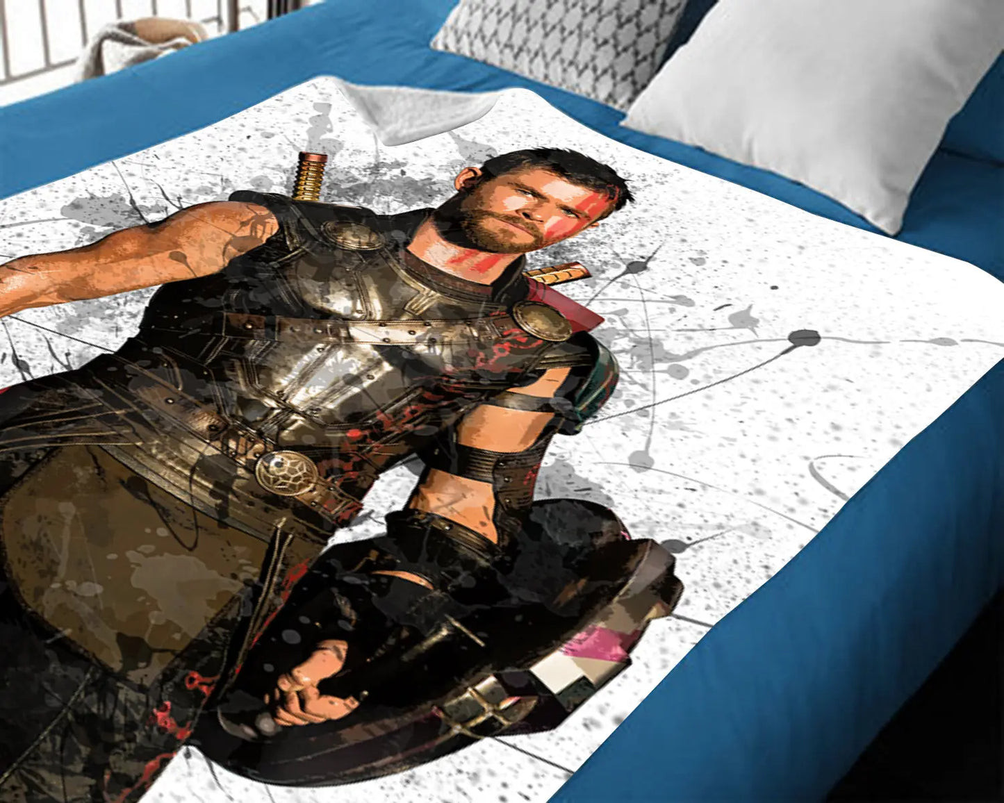 Manta polar con efecto salpicadura de Thor