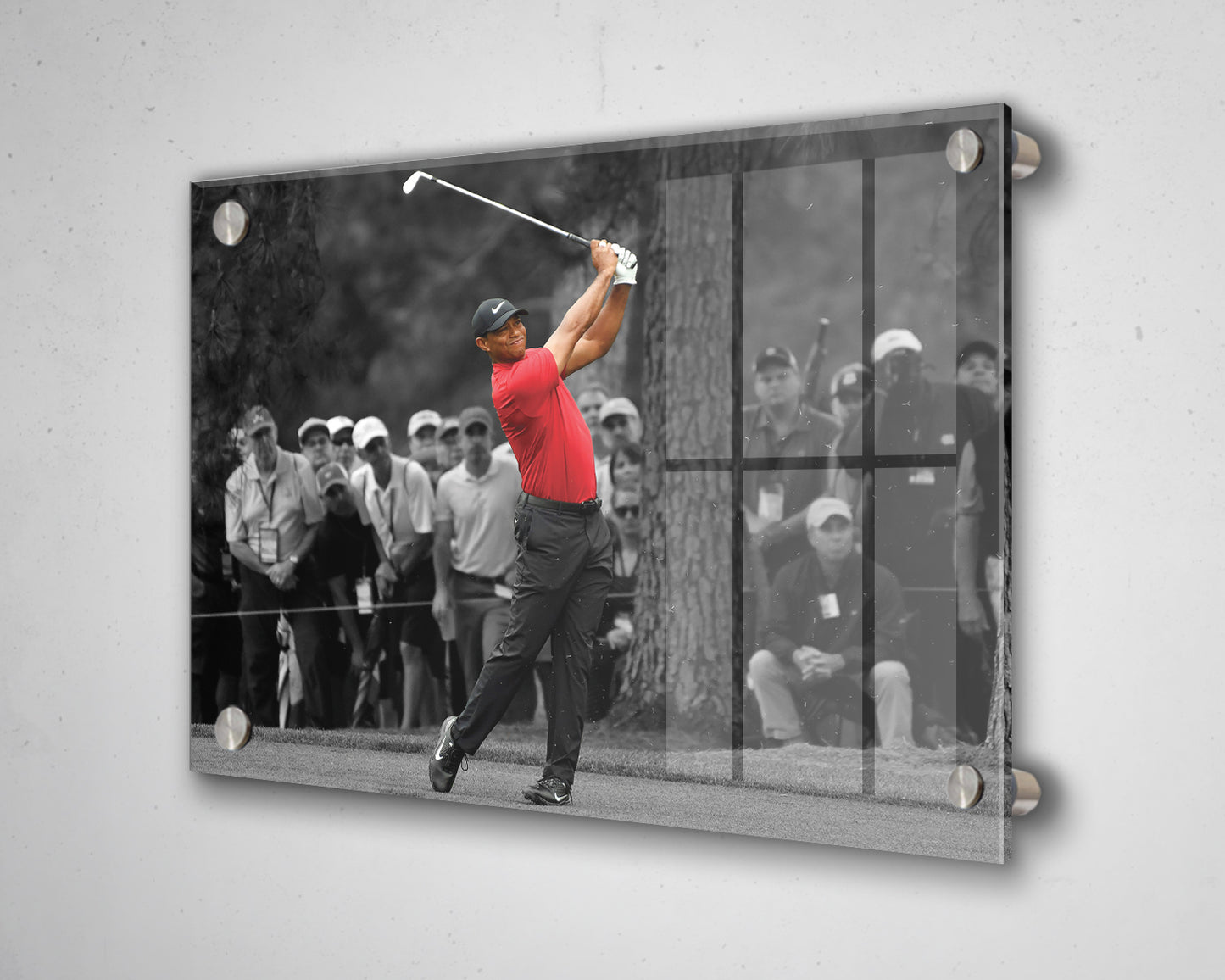 Tiger Woods Black & White Canvas Art