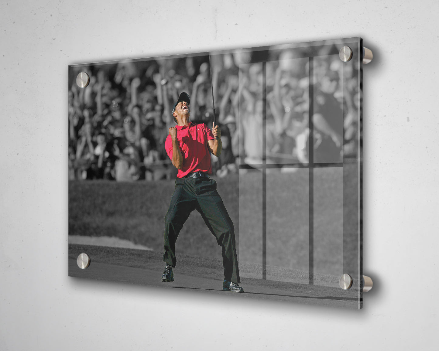 Tiger Woods Black & White Canvas Art