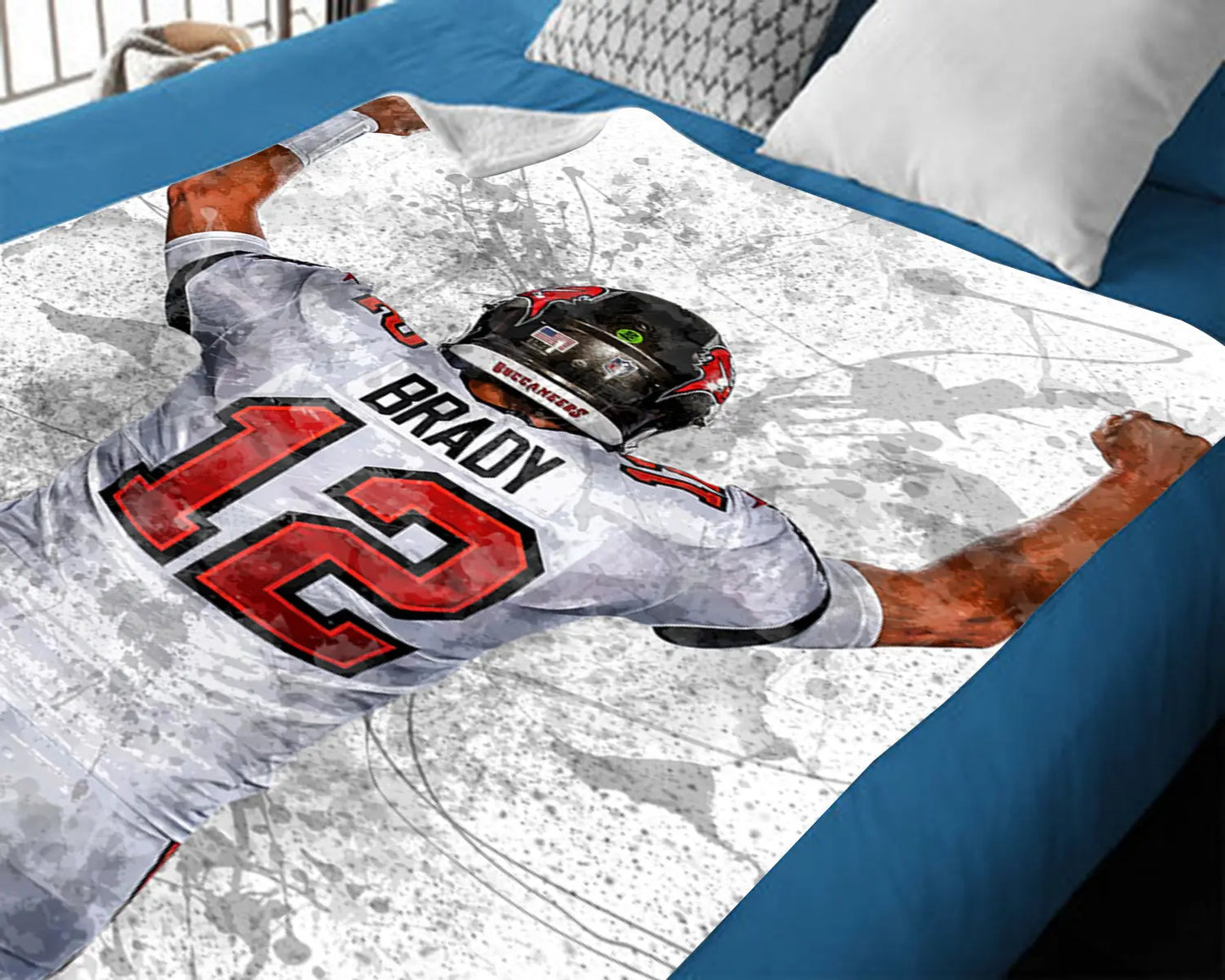 Tom Brady Splash Effect Fleece Blanket