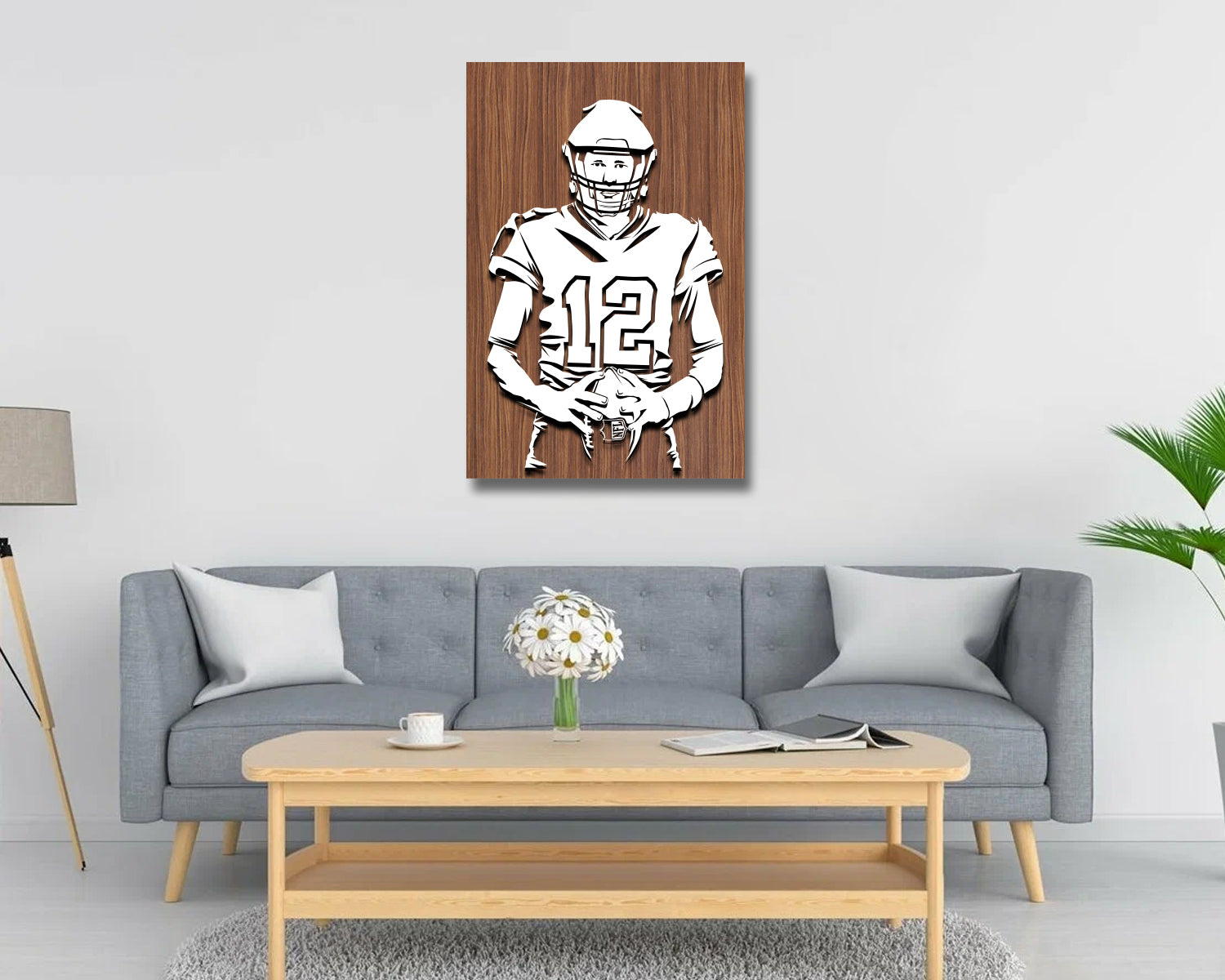 Tom Brady LED Wooden Decal