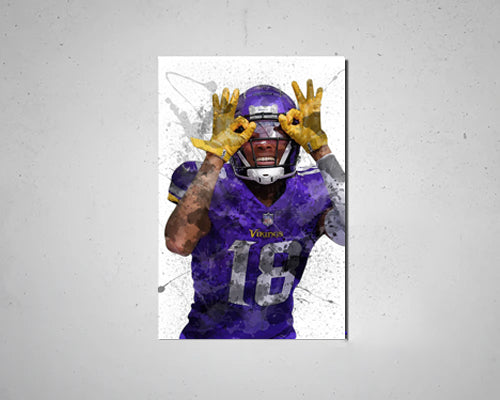 Justin Jefferson Canvas Wall Art