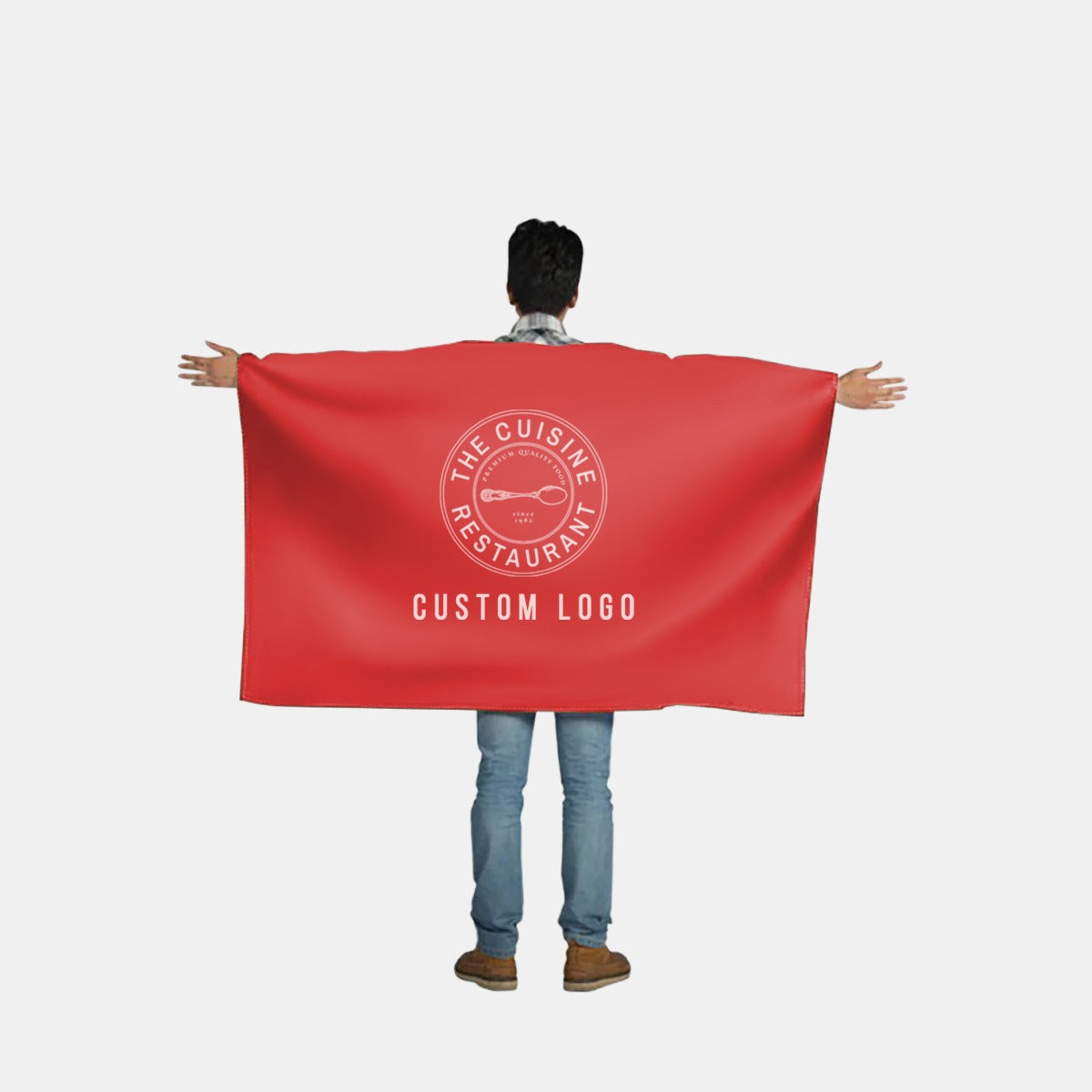 England Flag Body Cape with Sleeves