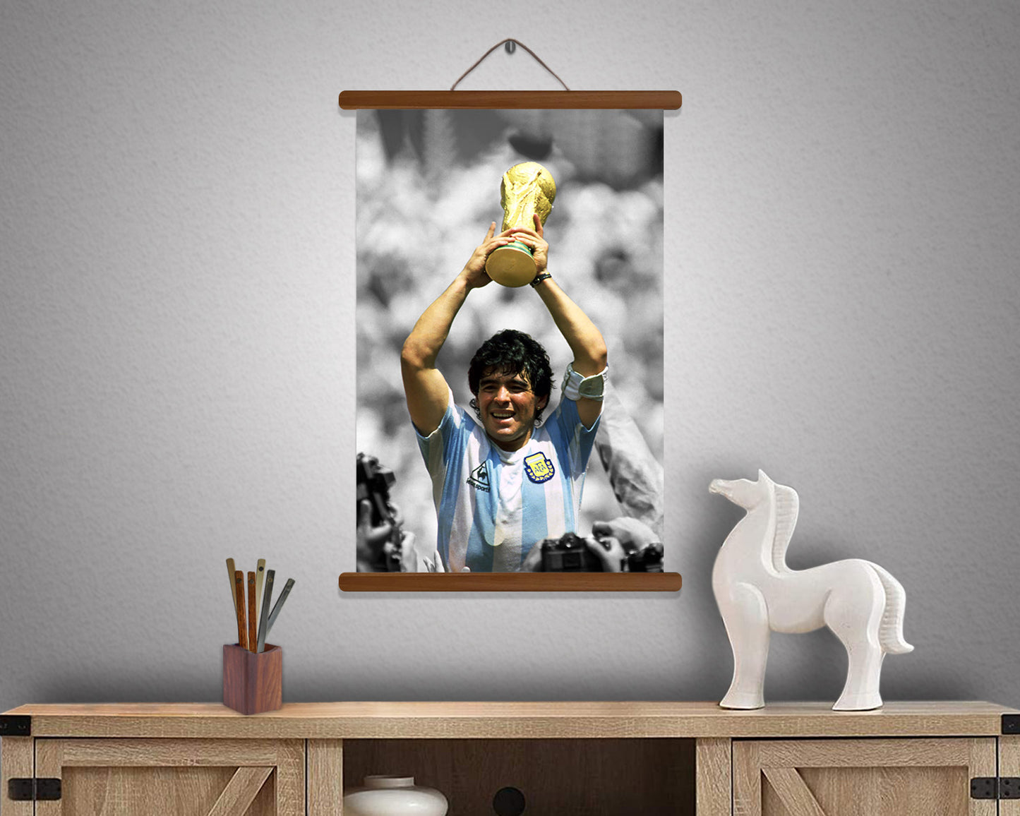 Diago Maradona Poster Hanging Frame