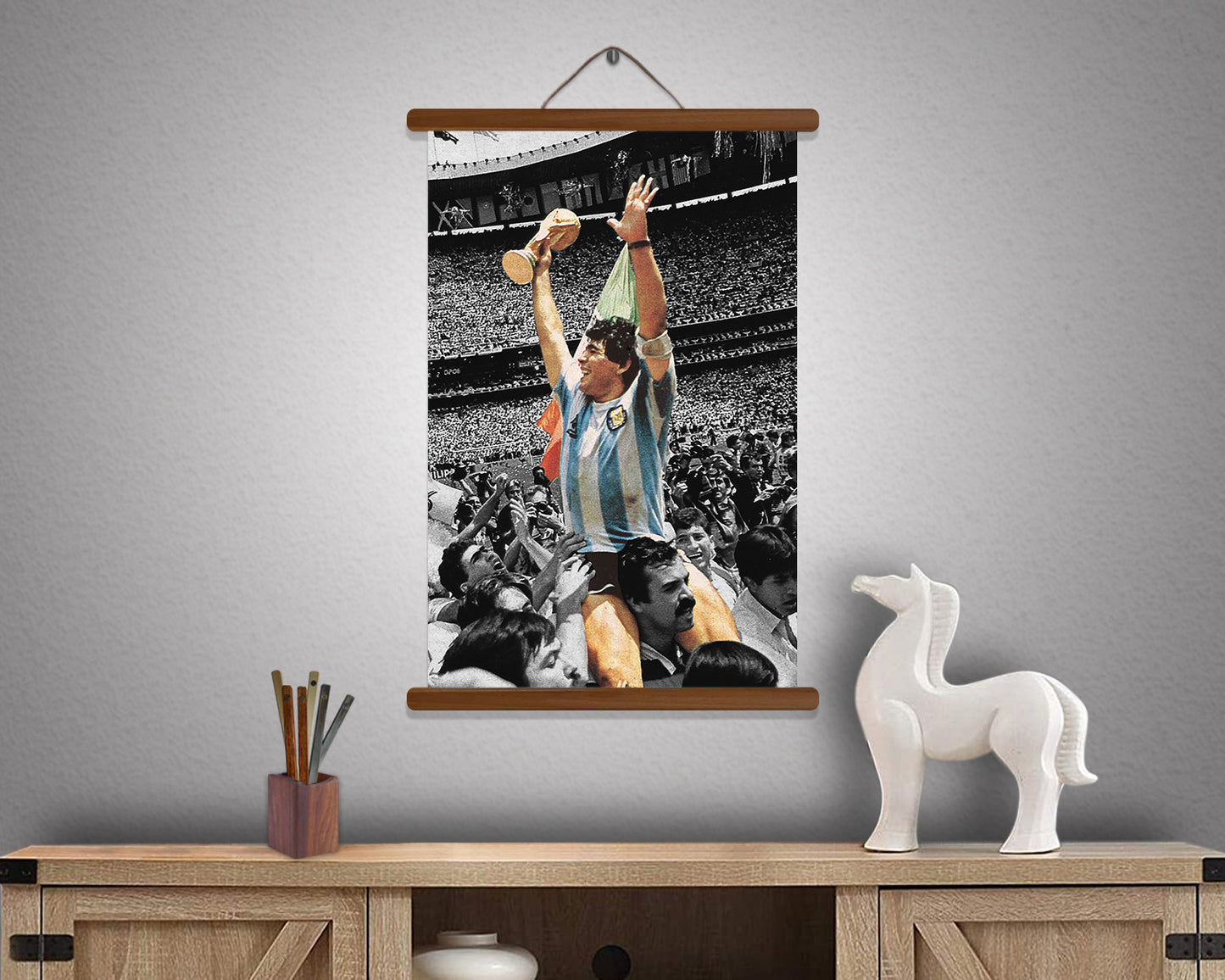 Diago Maradona Poster Hanging Frame