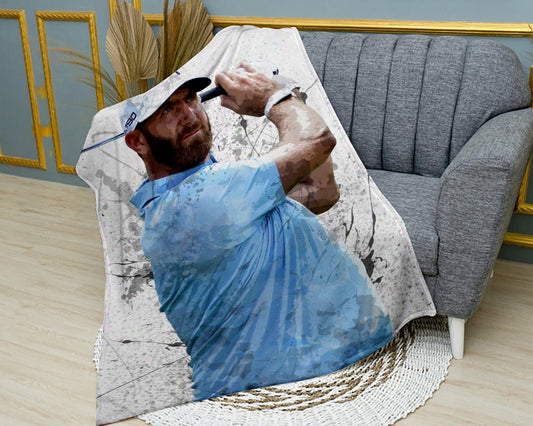 Dustin Johnson Splash Effect Fleece Blanket