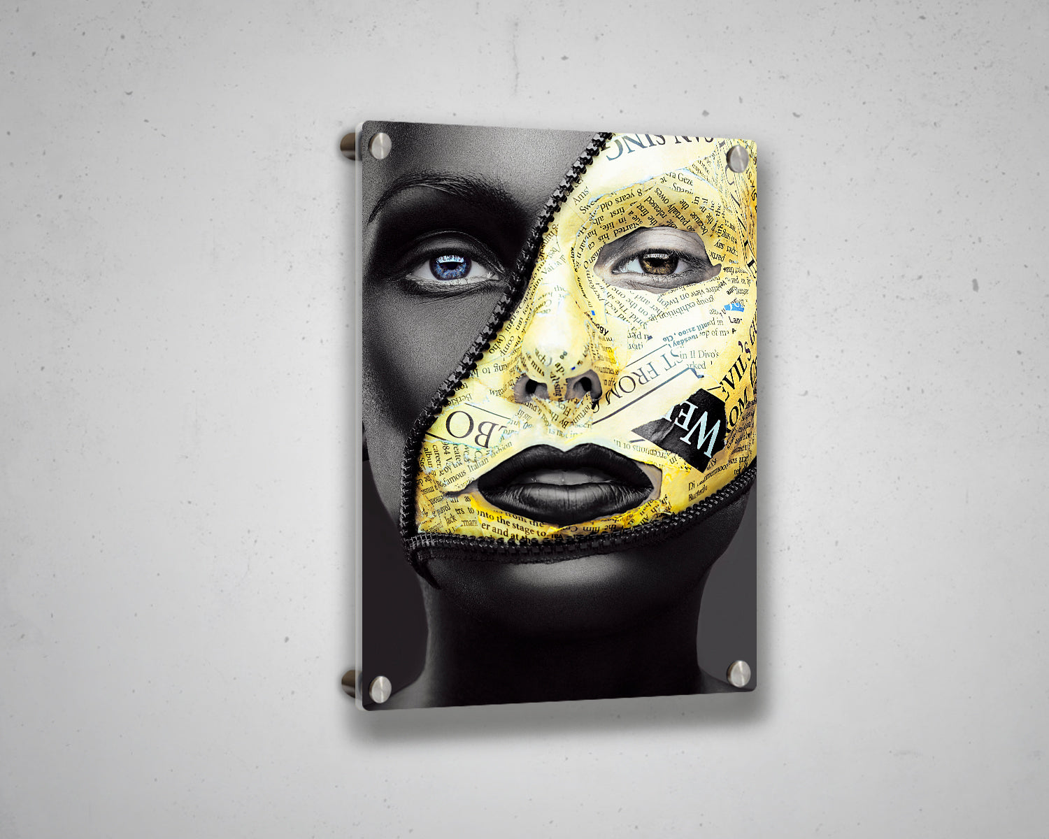 African Woman Black & Gold Canvas Painting Black Woman Painting African Woman Canvas Art