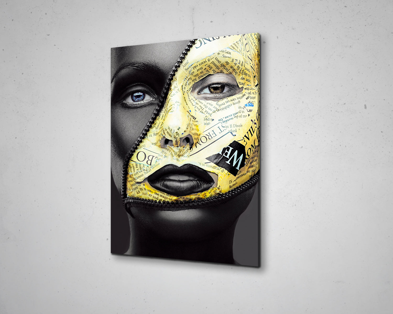 African Woman Black & Gold Canvas Painting Black Woman Painting African Woman Canvas Art