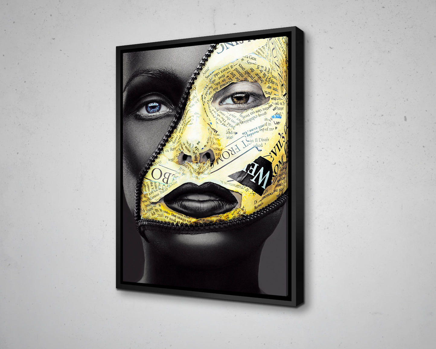 African Woman Black & Gold Canvas Painting Black Woman Painting African Woman Canvas Art