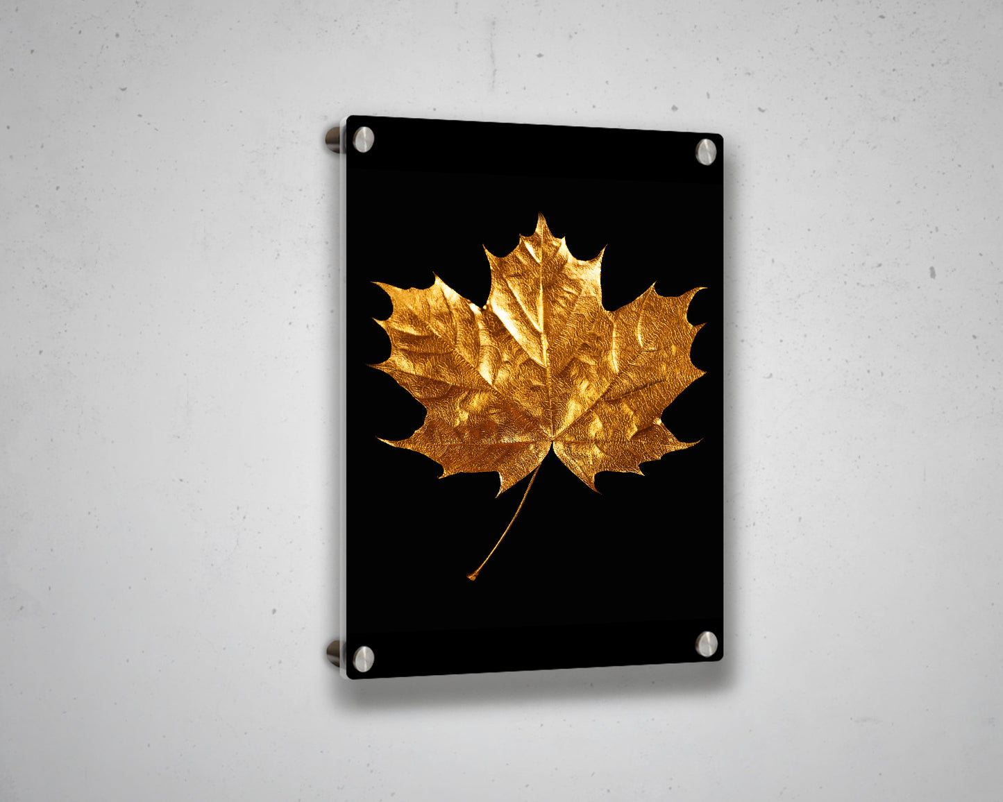 Gold Leaf Canvas Leaf Pattern Canvas Black and Gold Leaf Canvas Art