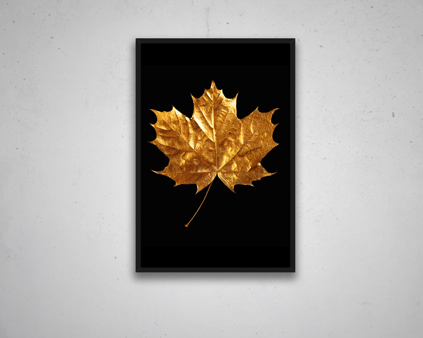 Gold Leaf Canvas Leaf Pattern Canvas Black and Gold Leaf Canvas Art