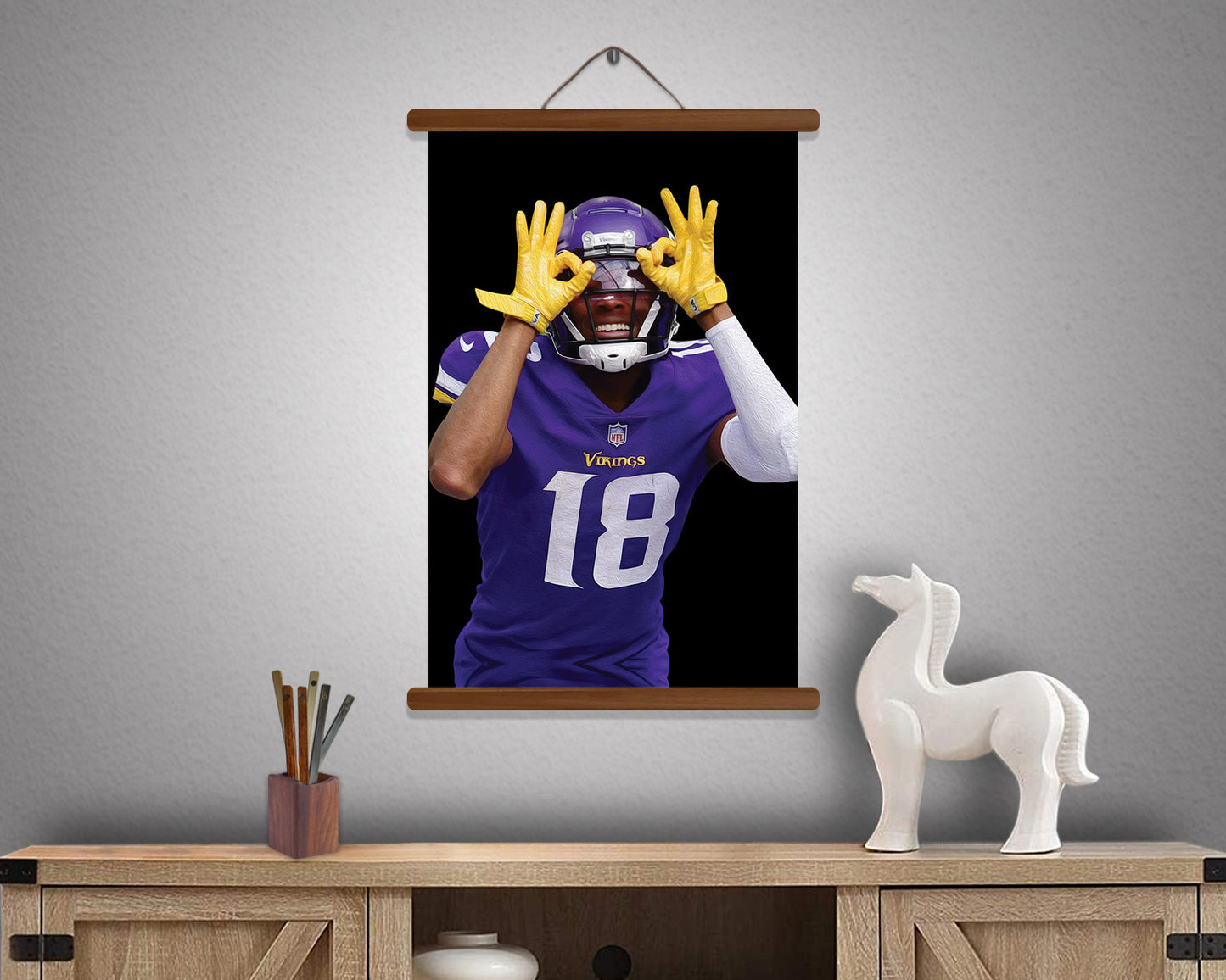 Justin Jefferson Poster Hanging Frame