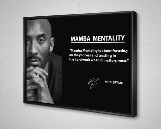 Kobe Bryant Mamba Mentality Canvas Wall Art