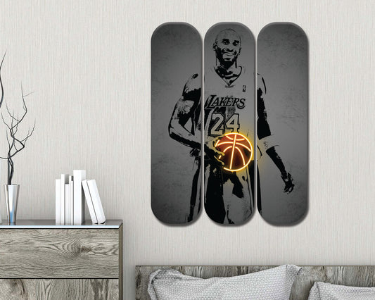 Kobe Bryant Acrylic Skateboard Wall Art