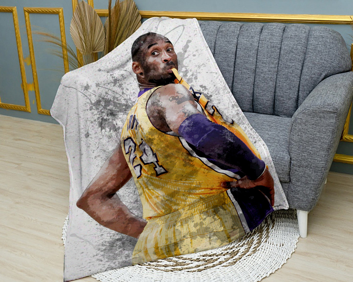 Kobe Bryant Splash Effect  Fleece Blanket KB24