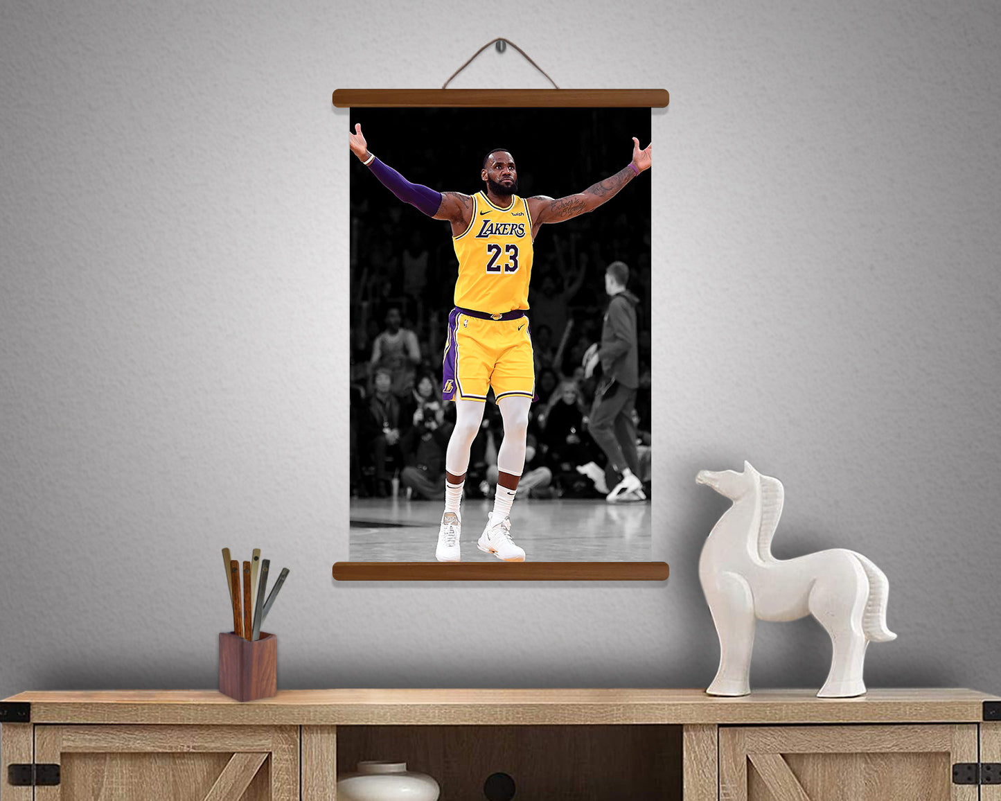 Labron James Poster Hanging Frame