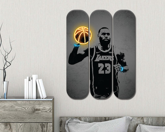 Lebron James Acrylic Skateboard Wall Art